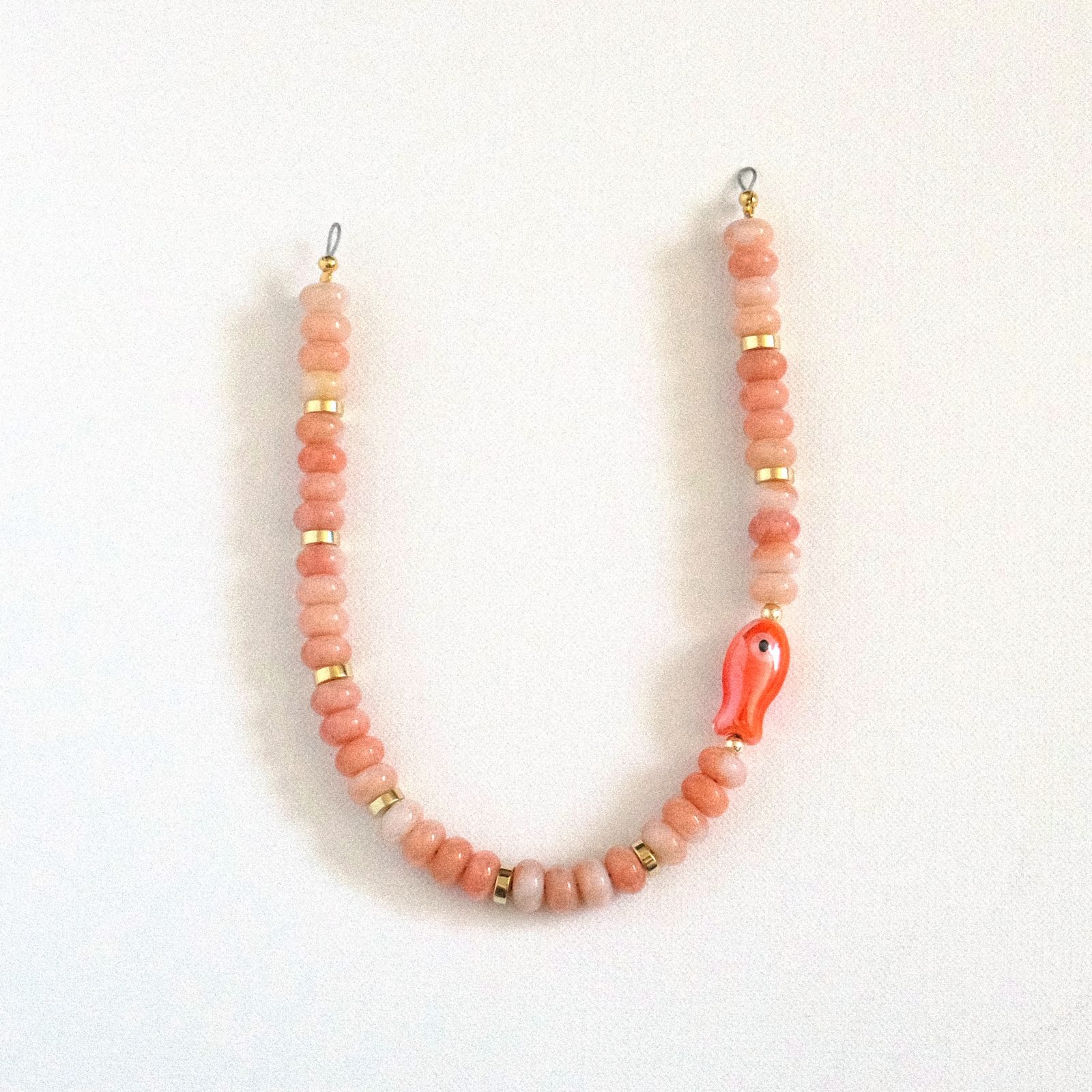 apricot — beaded phone charm
