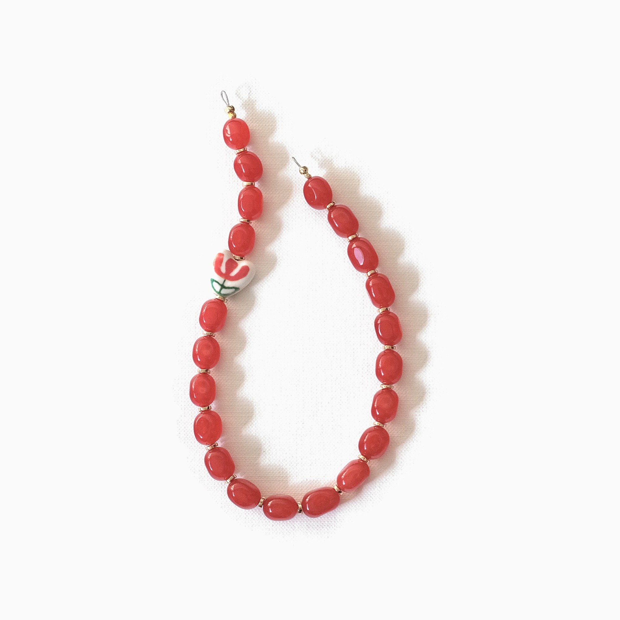 tulip — beaded phone charm