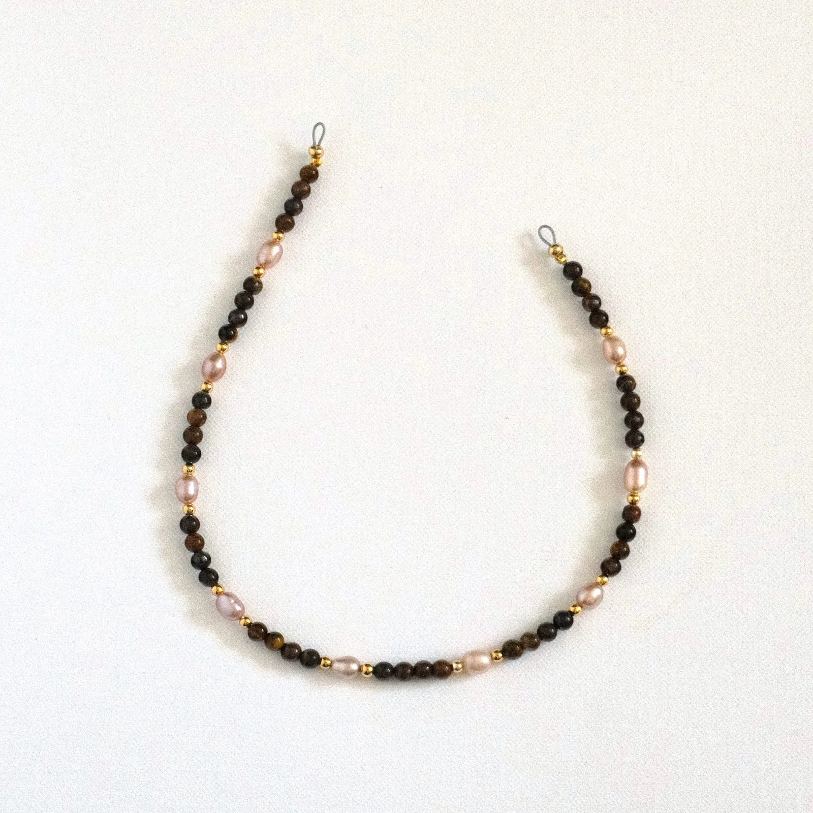 jet and pearl — beaded phone charm