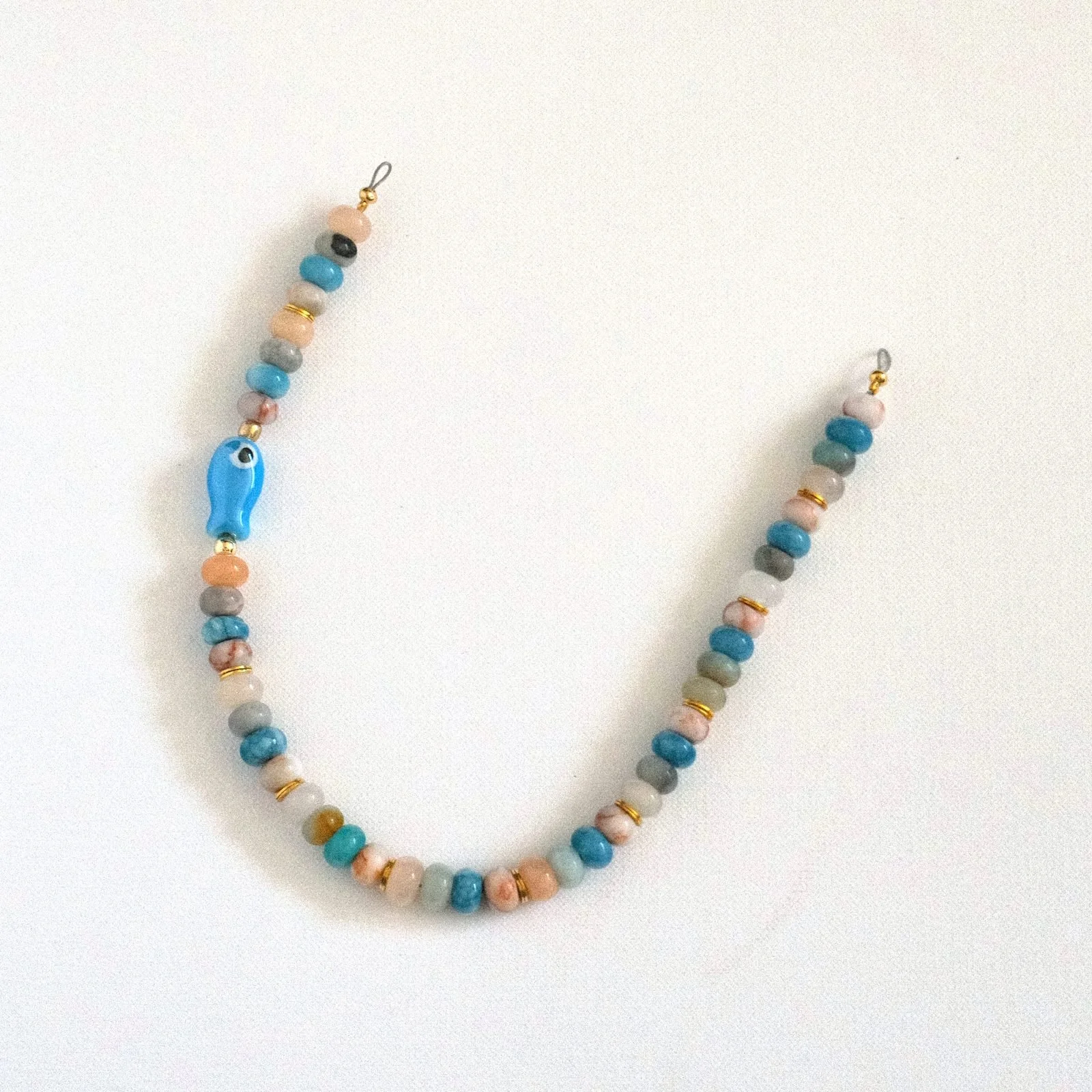 turquoise coast — beaded phone charm