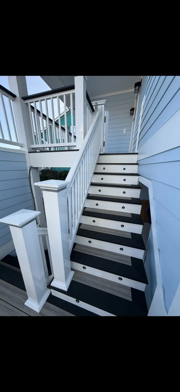 Completed composite deck and stairs.