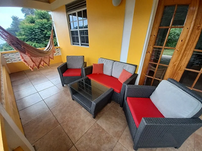 View of the balcony seating in the Ocean View Studio. Multiple ways to enjoy your sunset cocktails...
