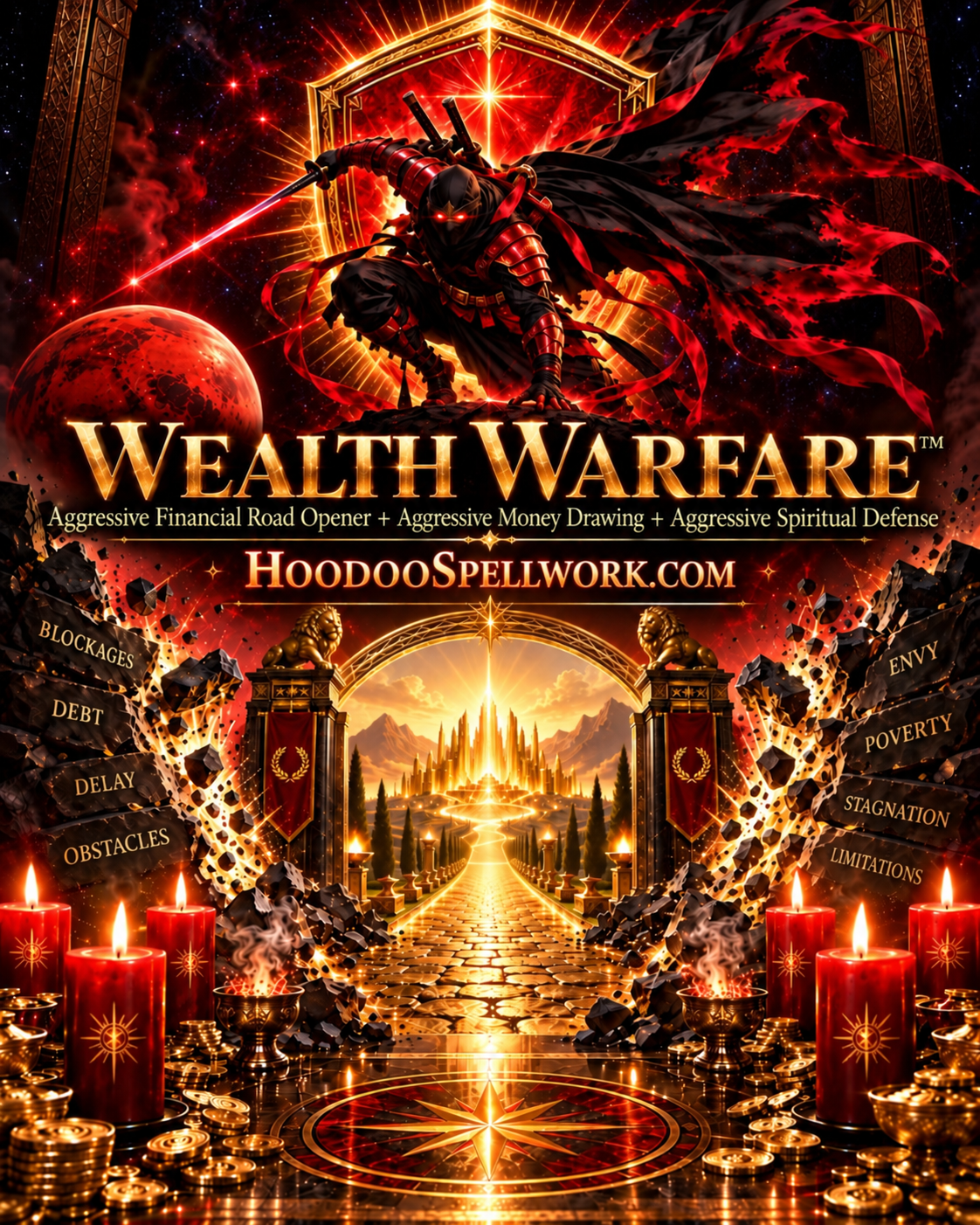 WEALTH WARFARE - Aggressive Financial Road Opener, Aggressive Money Drawing & Aggressive Spiritual Protection/Defense