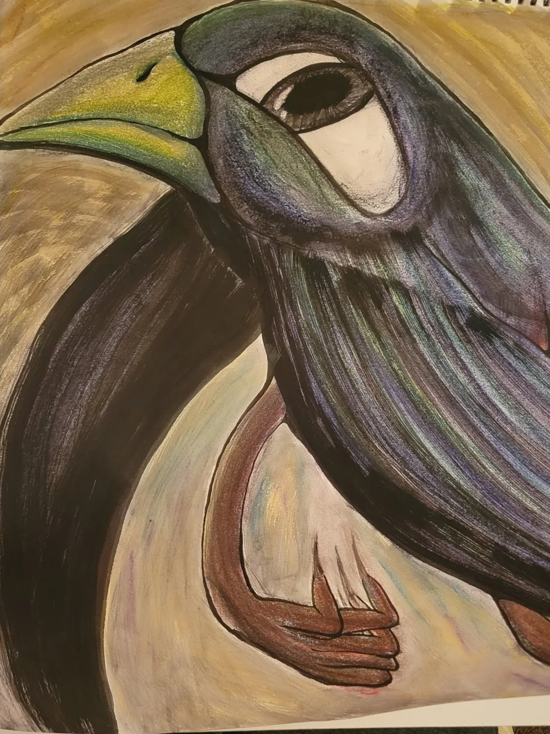 ✦ The All Seeing Raven ✦ 
Eve N. Dawn ✦ Acrylic on Paper ✦ 10"x16" ✦  Inspiration for this Website