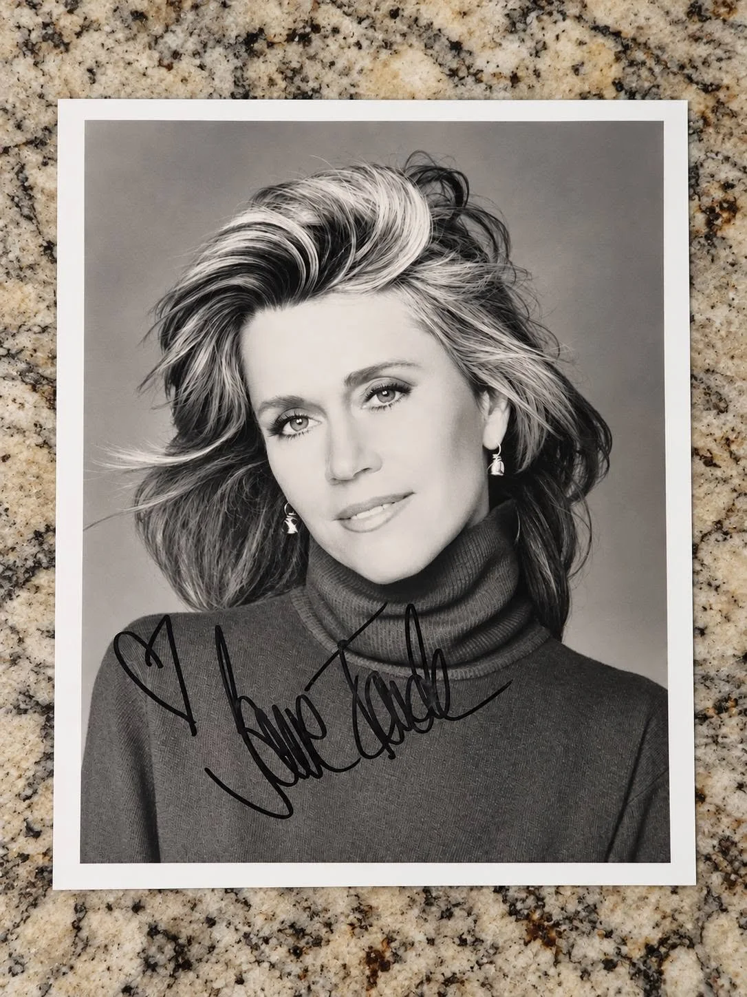 Vintage Jane Fonda Autographed Photograph - 1991
