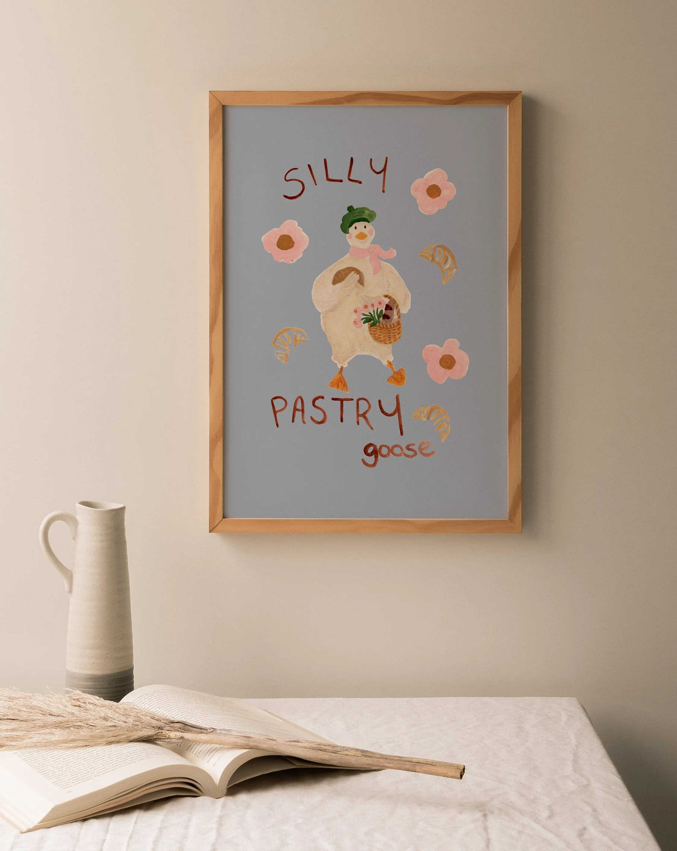 silly pastry goose framed.jpg