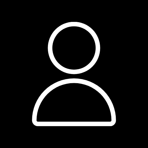 White user profile icon on a black background