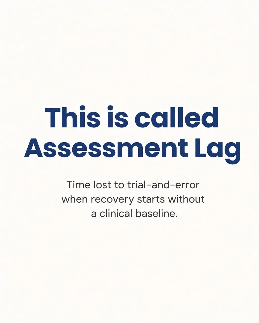 Most rehab time isn't lost during the exercises. It's lost before the first one is ever prescribed ⏱

We see this pattern across nearly every new client. The assessment gets treated like a hurdle to get through, when it is actually what makes every s