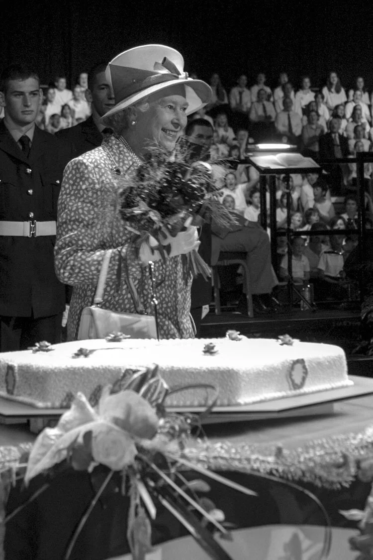 HRH Queen Elizabeth II visiting Telford to mark its 40th anniversary, 2005. Official Host Photographer Martyn Farnell for Telford & Wrekin Council.