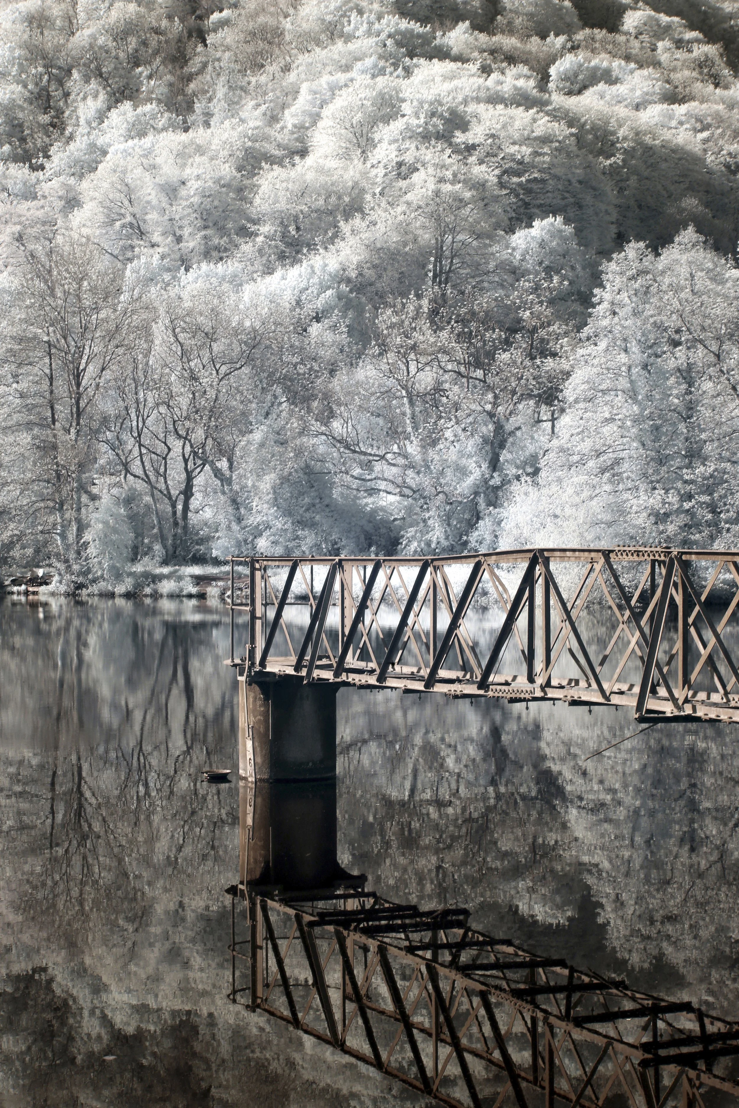 "Iron & Ether" – Wrekin Reservoir Shropshire Fine Art Infrared Landscape Photography Canvas Print