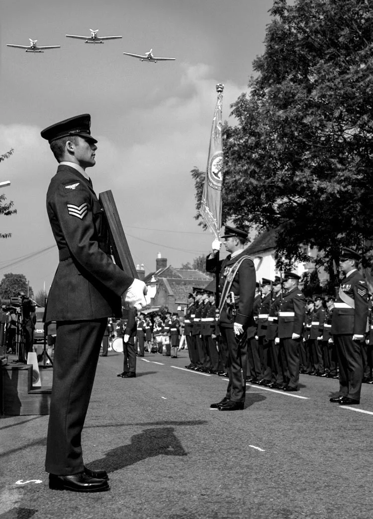 Freedom of the Borough RAF parade and ceremonial flyover, 2002. Martyn Farnell, regional news archive.