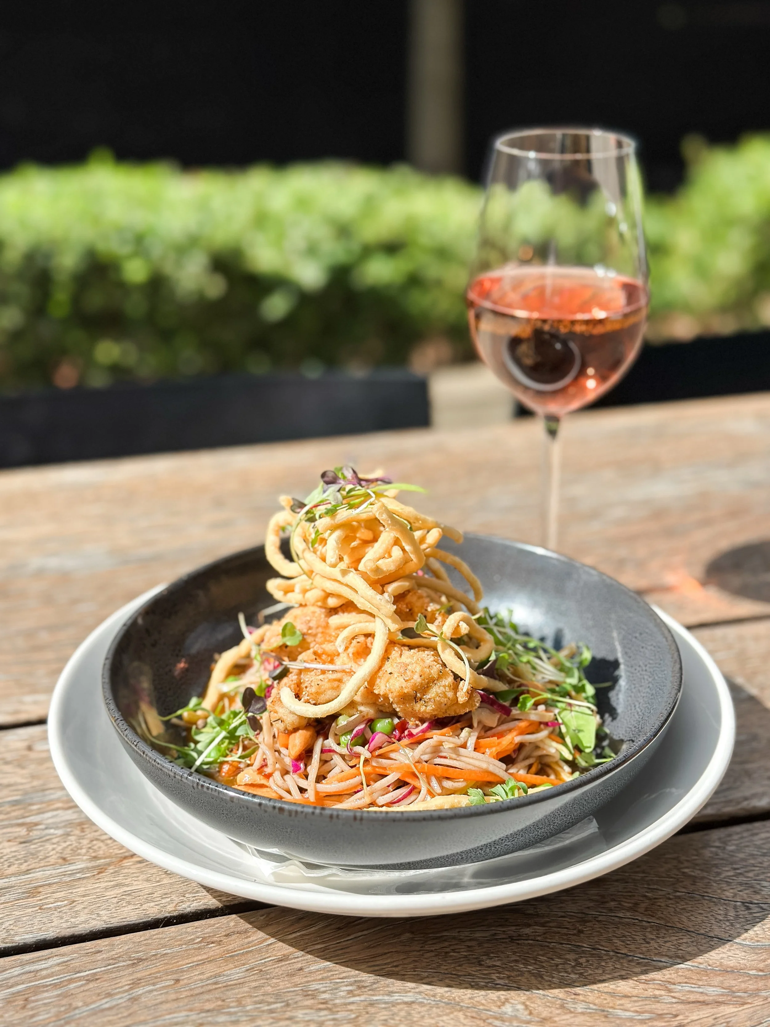 SPRING SPECIAL

Chilled soba noodles with peas, carrots, cabbage, toasted peanuts and a hot-and-spicy sauce 🔥

Choose either: crispy fried cauliflower or chicken.

$30

Fresh, bright, a little spicy &mdash; and looking particularly good with a glass