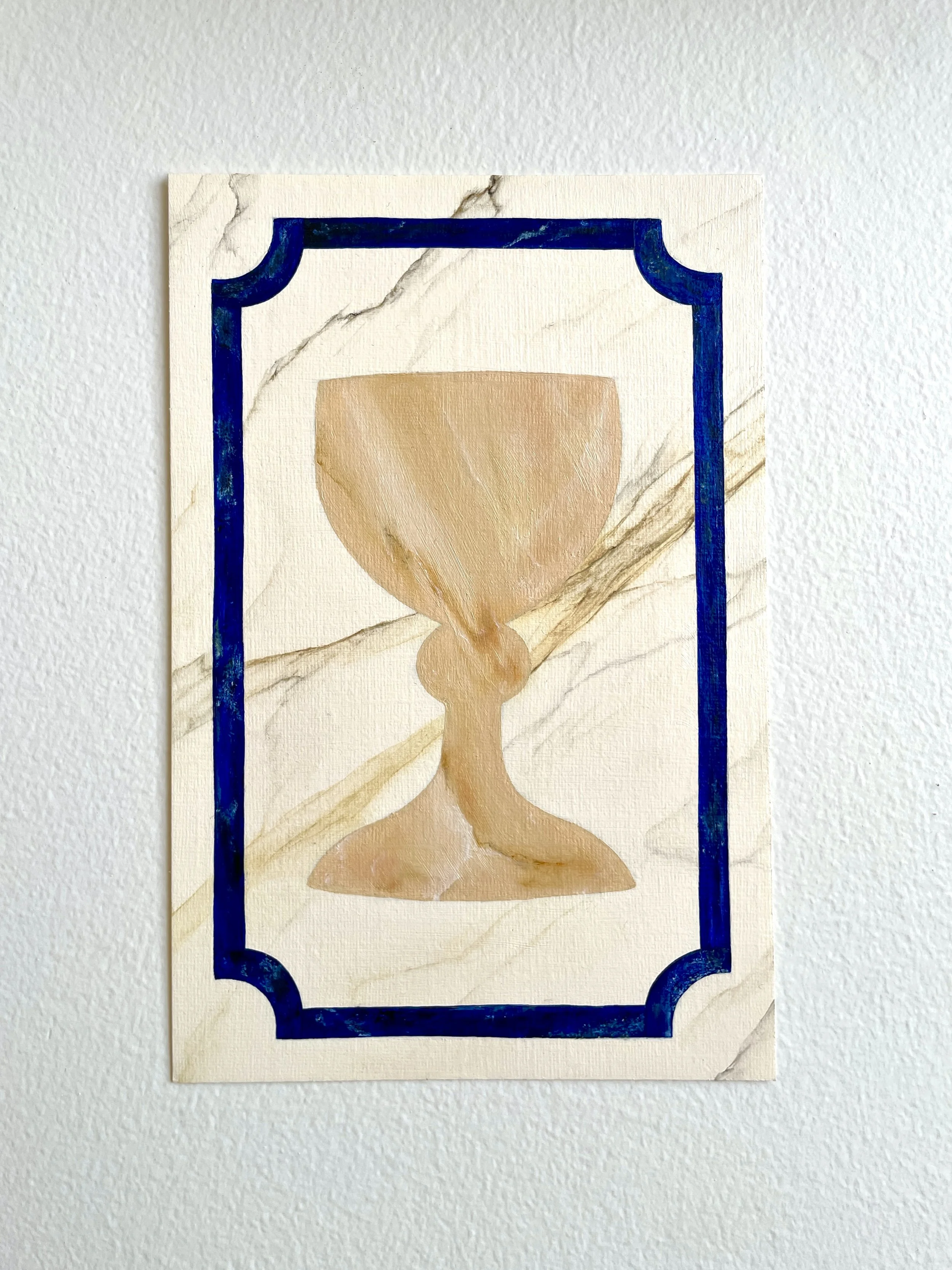 Cup, 2024, oil on paper, 20.5 x 13.5 cm