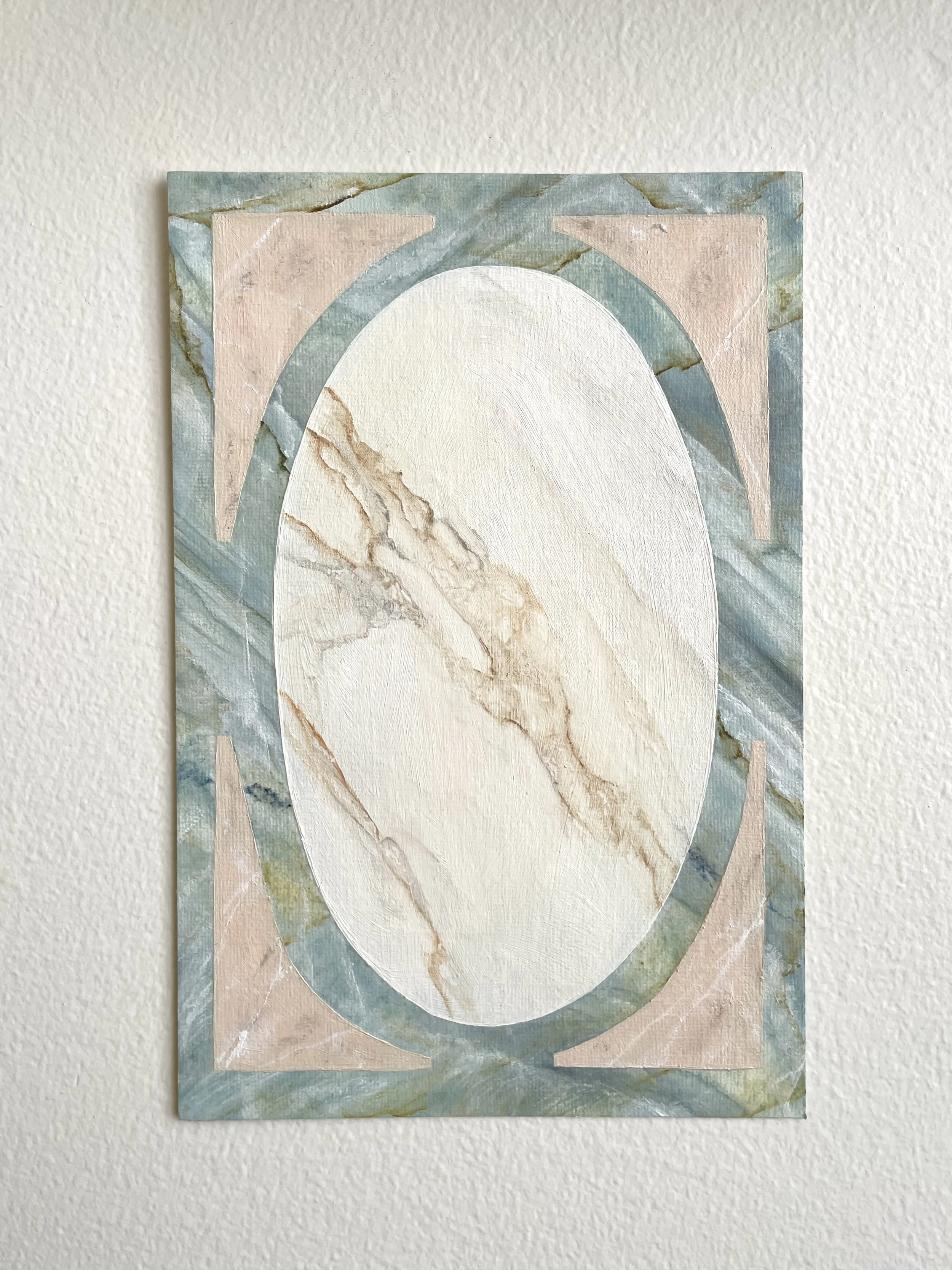 Egg, 2024, oil on paper, 20.5 x 13.5 cm