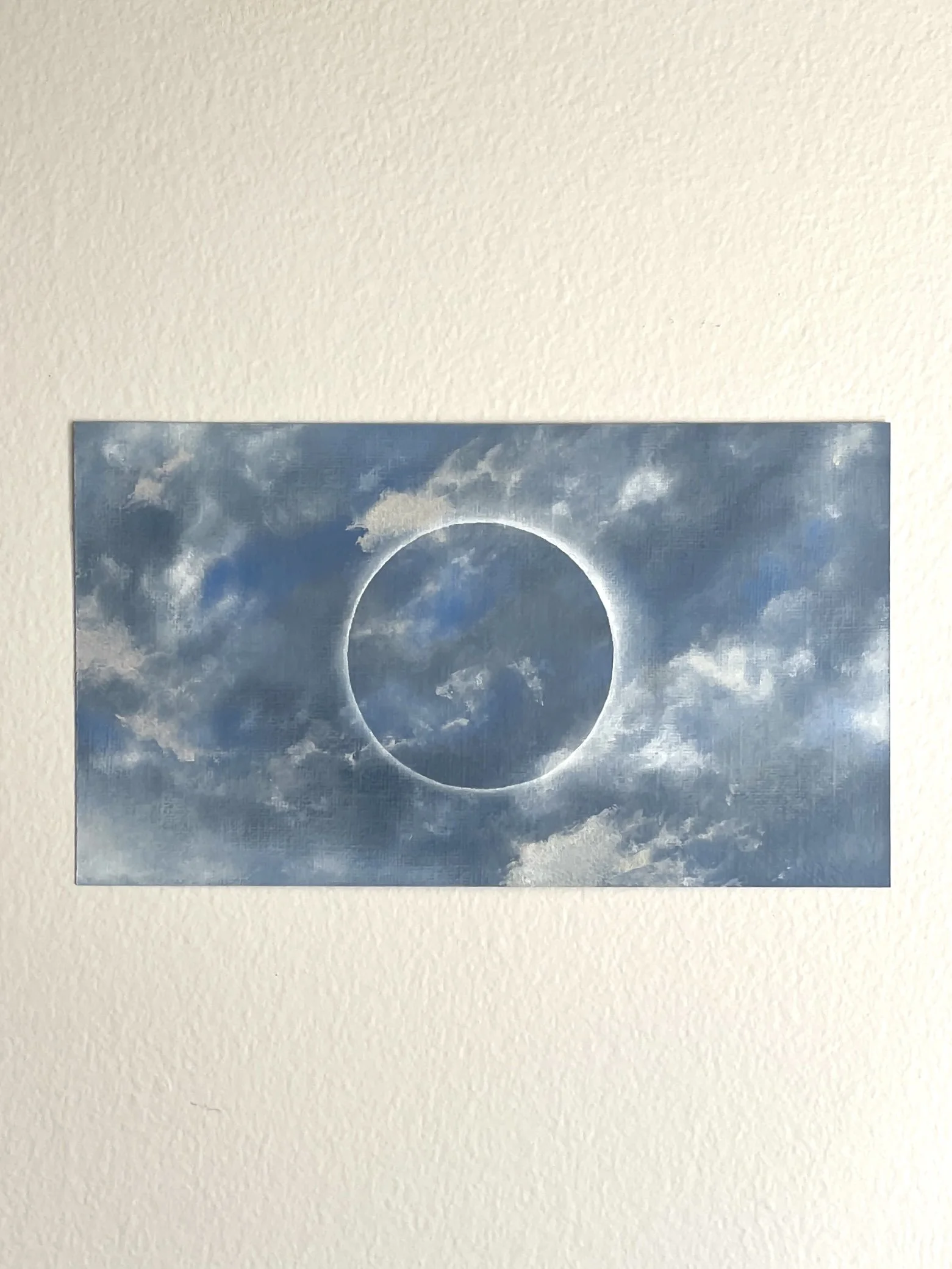 Shadow period, 2026, oil on paper, 11.5 x 20 cm