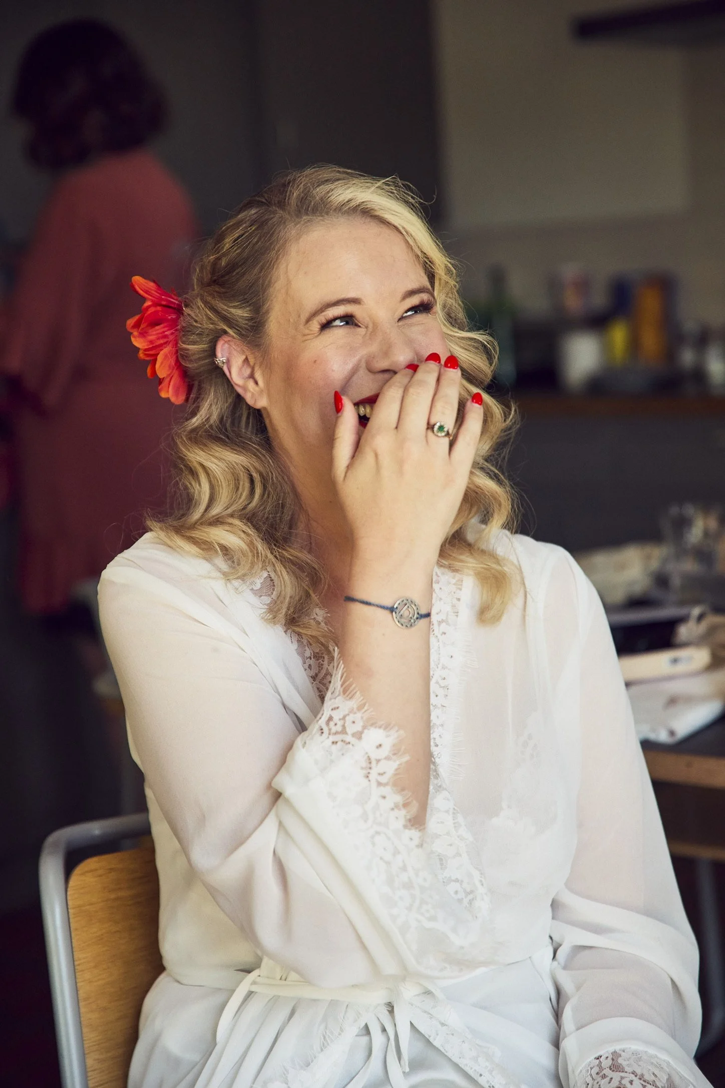 Claire Field Bridal makeup happy bride