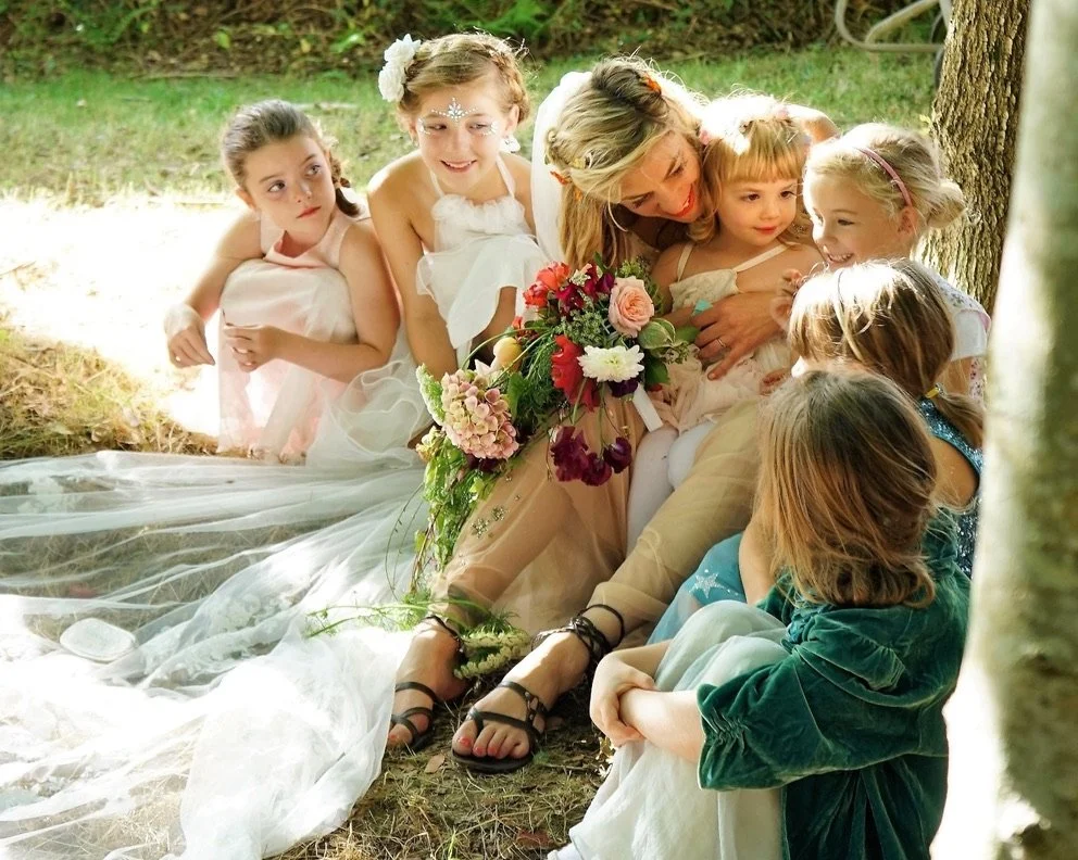 Claire Field Bridal Hairstylist and Makeup artist, with children Claire did hair and makeup for.