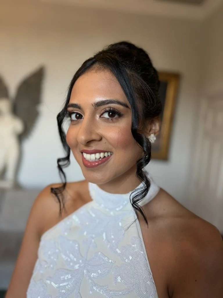 Claire Field Bridal Hairstylist and Makeup artist close up of bride