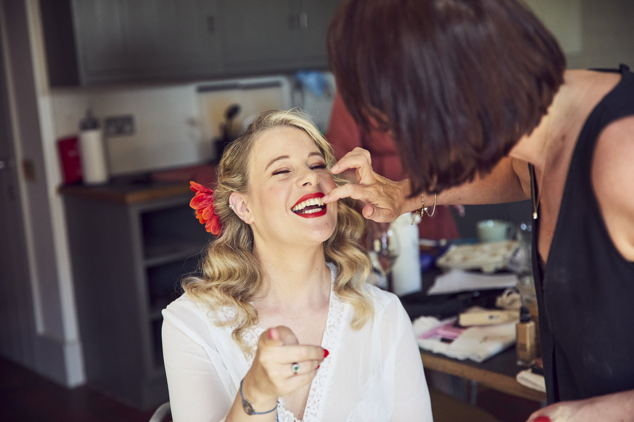Claire Field Bridal adjusting makeup
