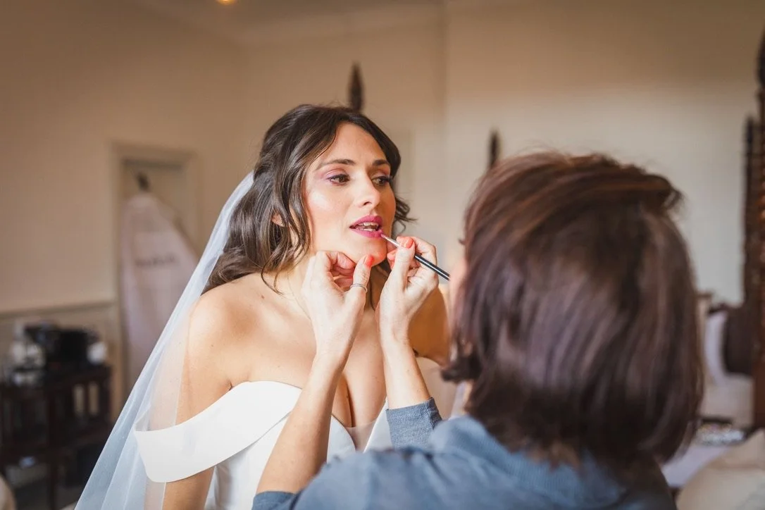 Claire Field Bride's makeup touchup