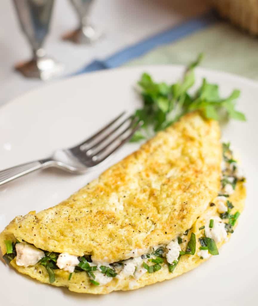 Garden Herb & Goat Cheese Omelet