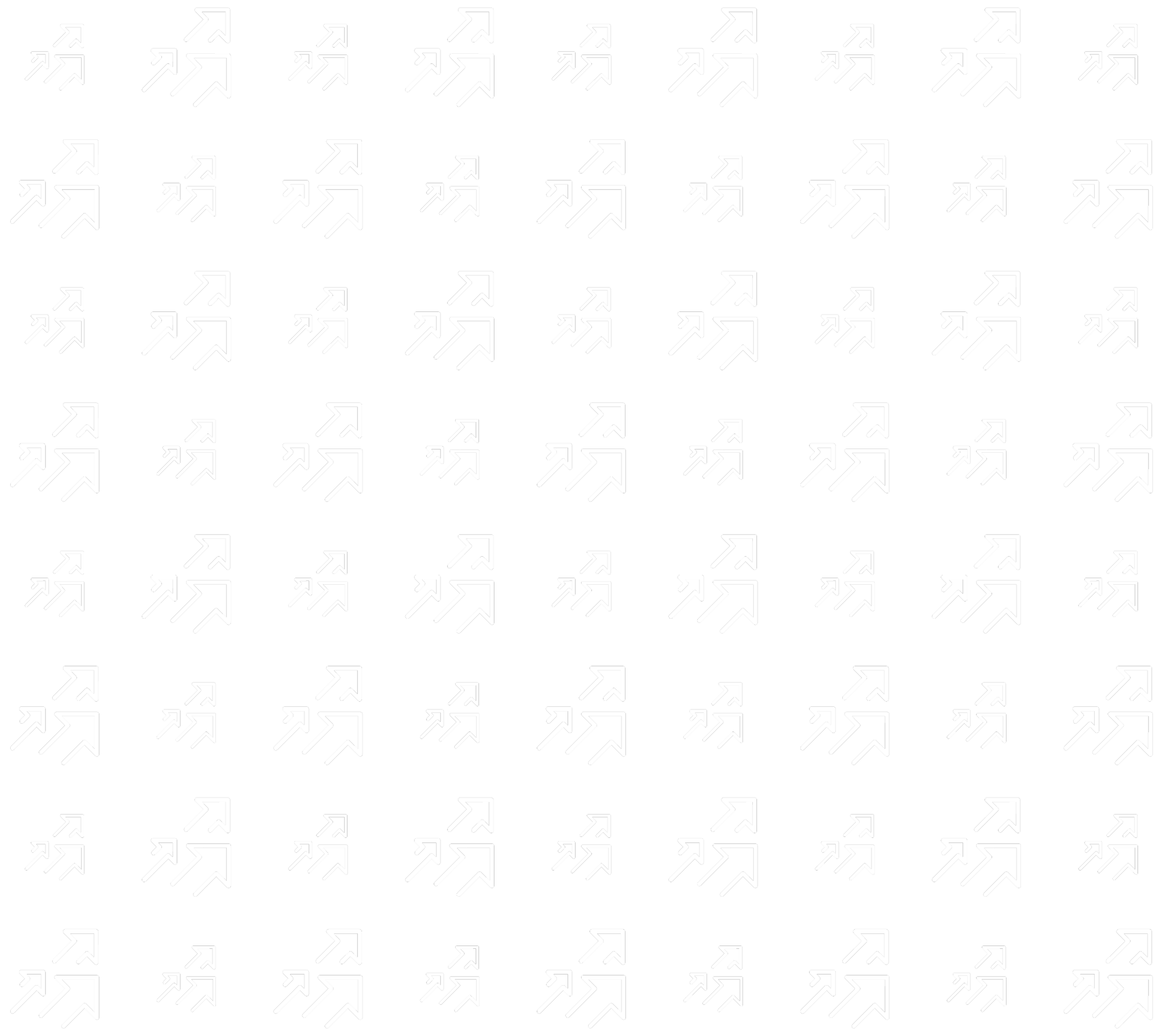 A pattern of white arrow icons pointing upward and to the right on a black background illustrating growth.