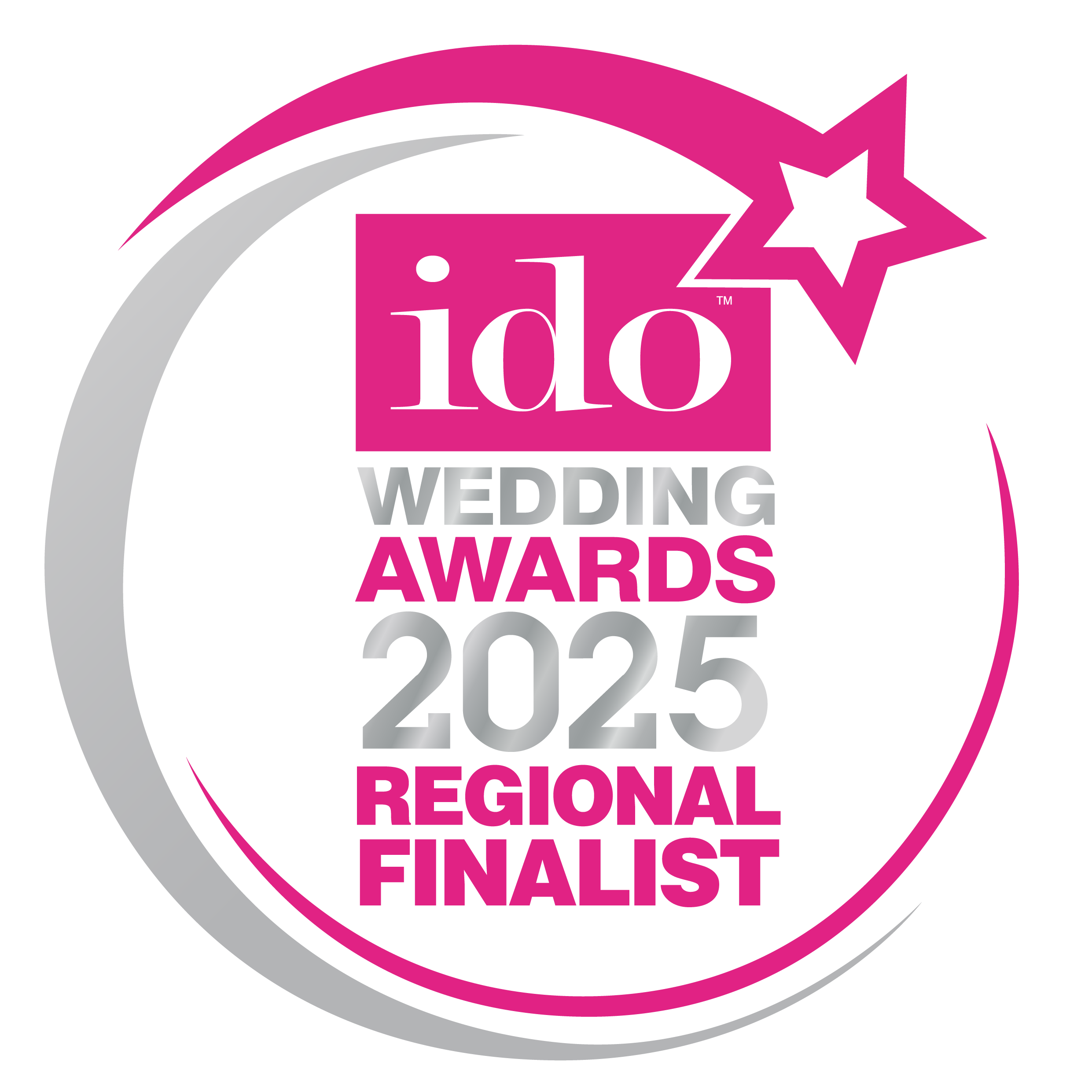 Close-up of a colorful logo with pink and gray elements featuring the word 'id' and part of the word 'video' visible.