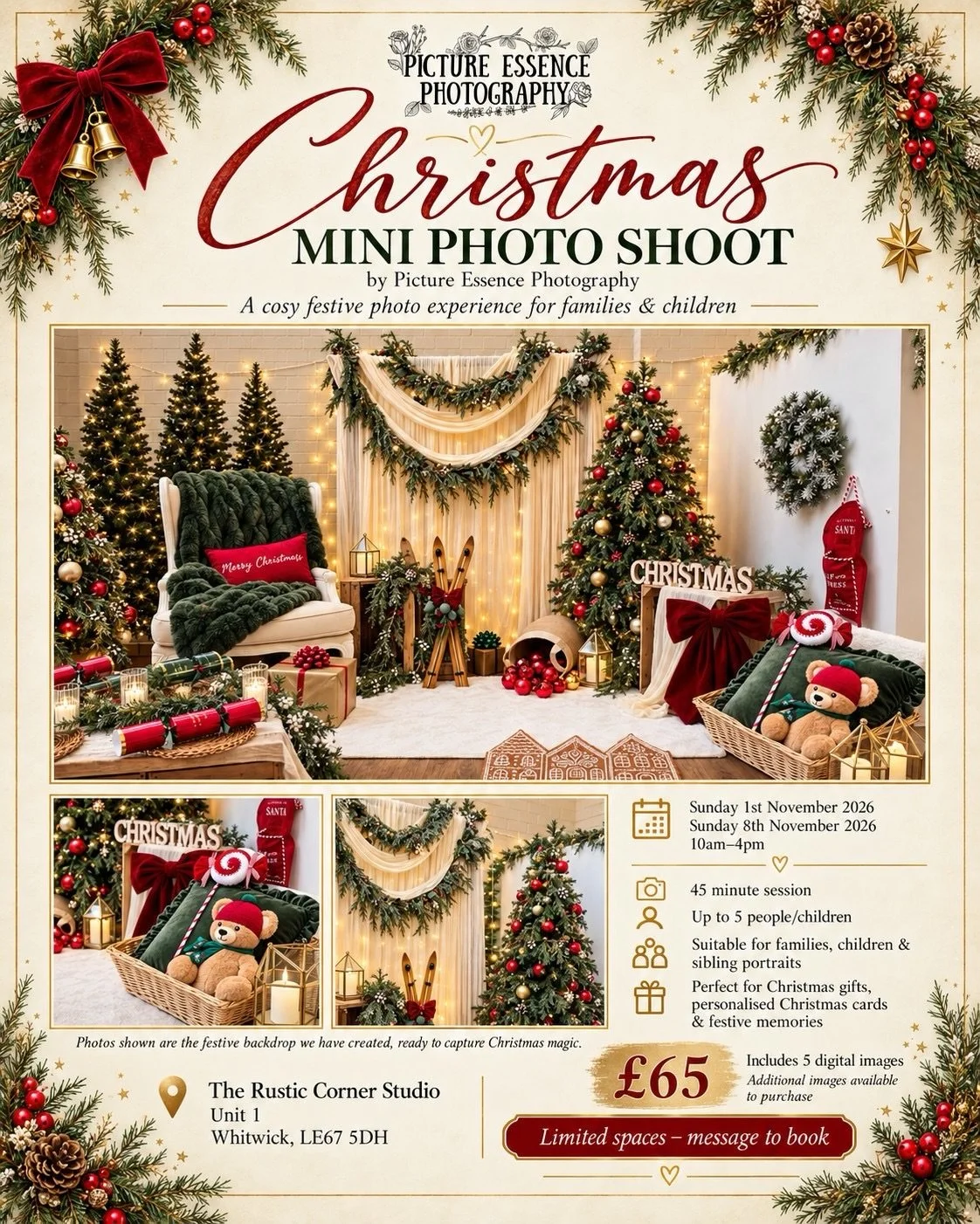 🎄 Christmas photoshoots are back! 🎄

I&rsquo;m so excited to be bringing back Christmas photoshoots this year, capturing some lovely festive memories for your families, little ones and babies. It&rsquo;s something I&rsquo;ve wanted to do more of, a