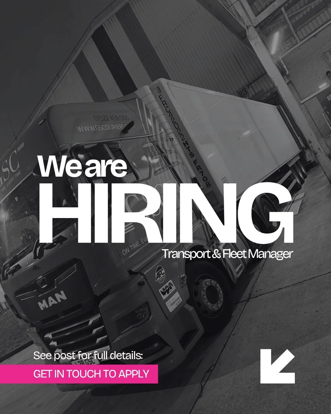 WE&rsquo;RE HIRING | Transport &amp; Fleet Manager

GSC is looking for an experienced and highly motivated Transport &amp; Fleet Manager to join our team in Newark.

This is a hands-on management role overseeing our day-to-day transport operations, c