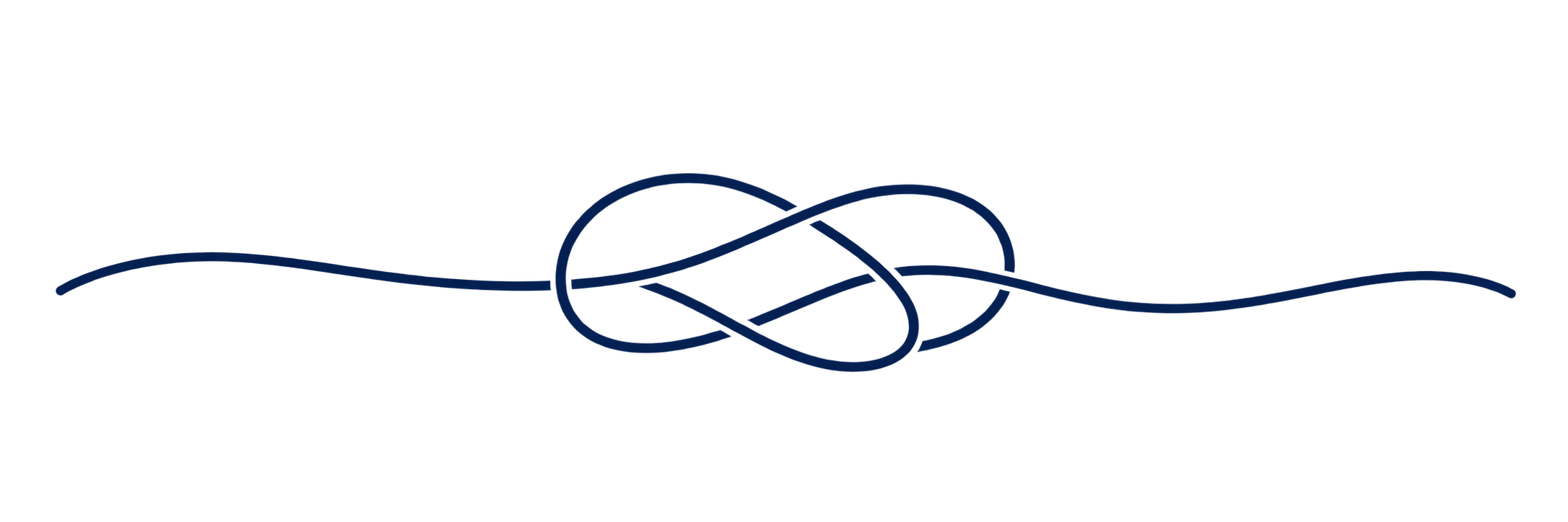 Blue decorative line art with colorful interwoven loops