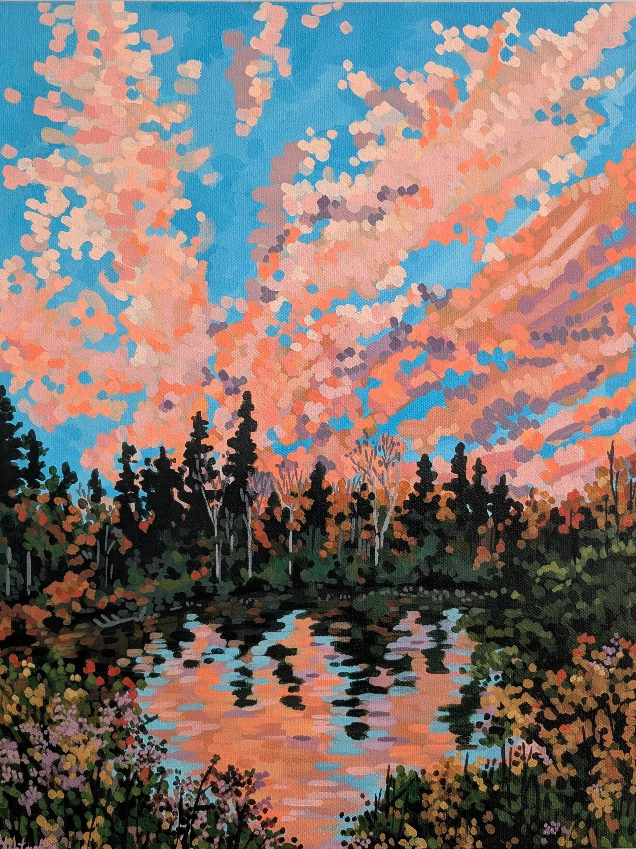 A New Brunswick Fall and It's Neon Skies