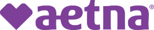 Aetna logo with a purple heart and the company name in purple text.