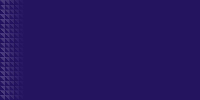 A digital illustration of a blue gradient background with a pattern of small triangles on the left side.