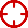 Red crosshair target icon