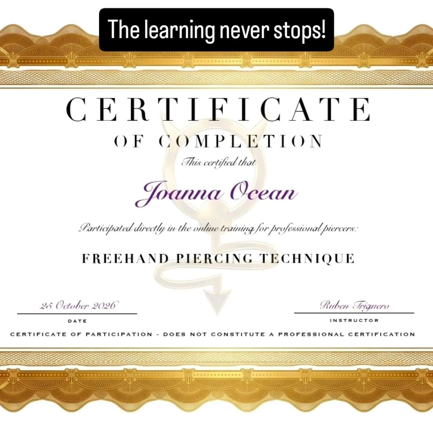 It takes commitment to growth and learning to be a good piercer! Yesterday I took a masterclass on freehand piercing and it was so informative! I'm excited to study and practice this technique! 

#oceanpiercing #fernandinabeach #ameliaisland #continu
