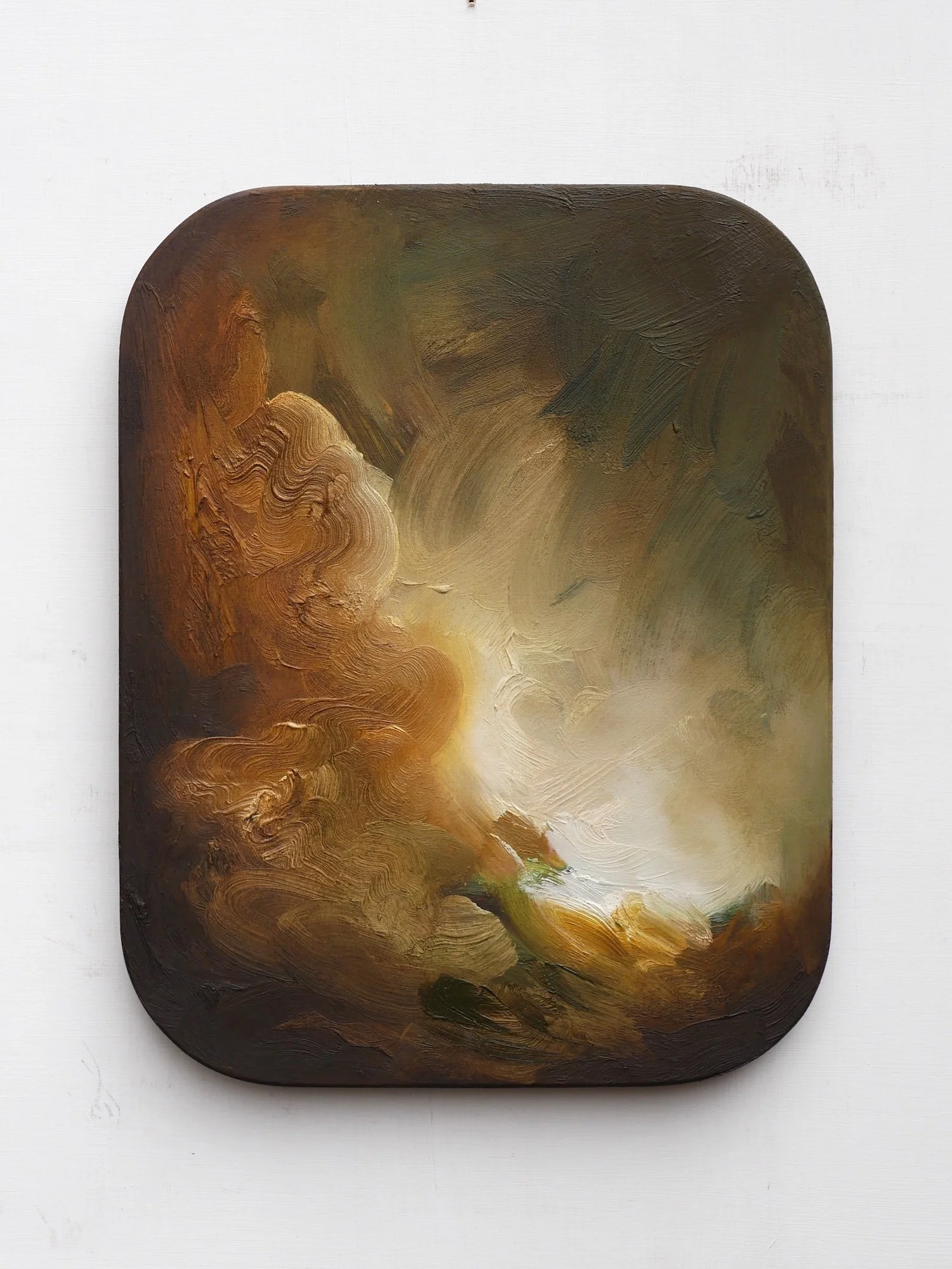 Starlings - oil on wood, 28x35cm