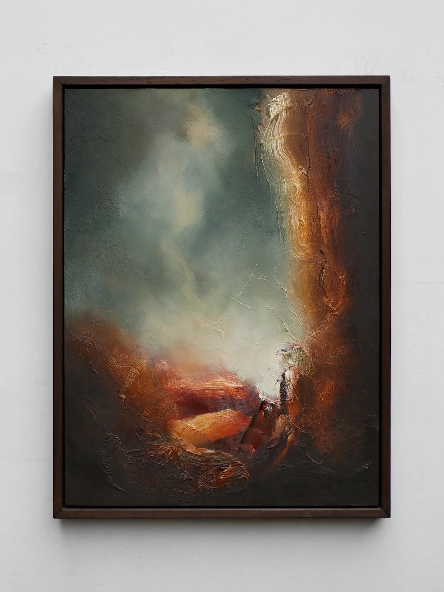 Beyond the white gate - oil on wood, 30x40cm