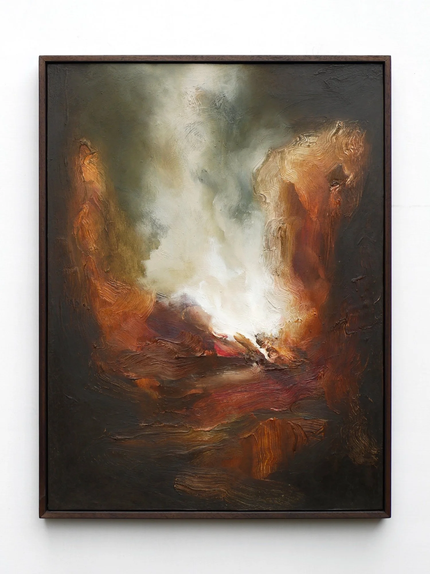 I fell into a hole in the bottom of the world - oil on wood, 45x60cm