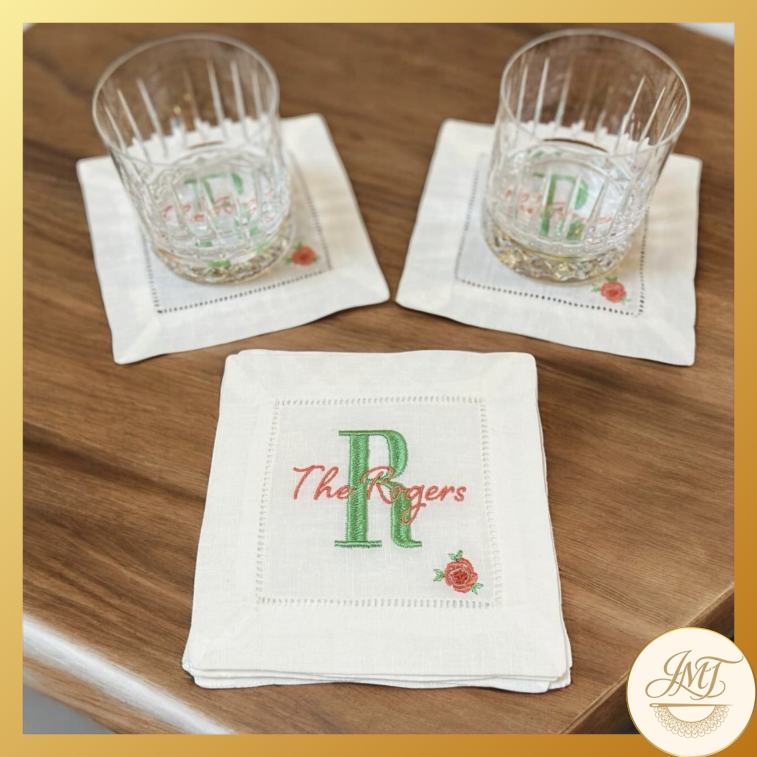 The design possibilities are endless with linen-cotton blend cocktail napkins.