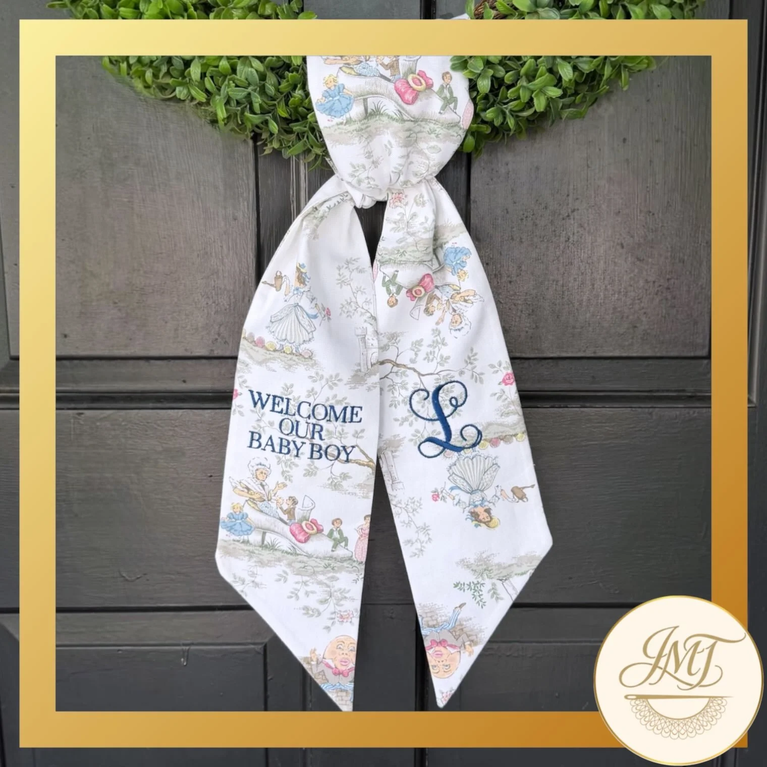 Welcome Baby L! Check out this cute nursery rhyme print - perfect for a baby shower or nursery decor. 🪡🧵🍼