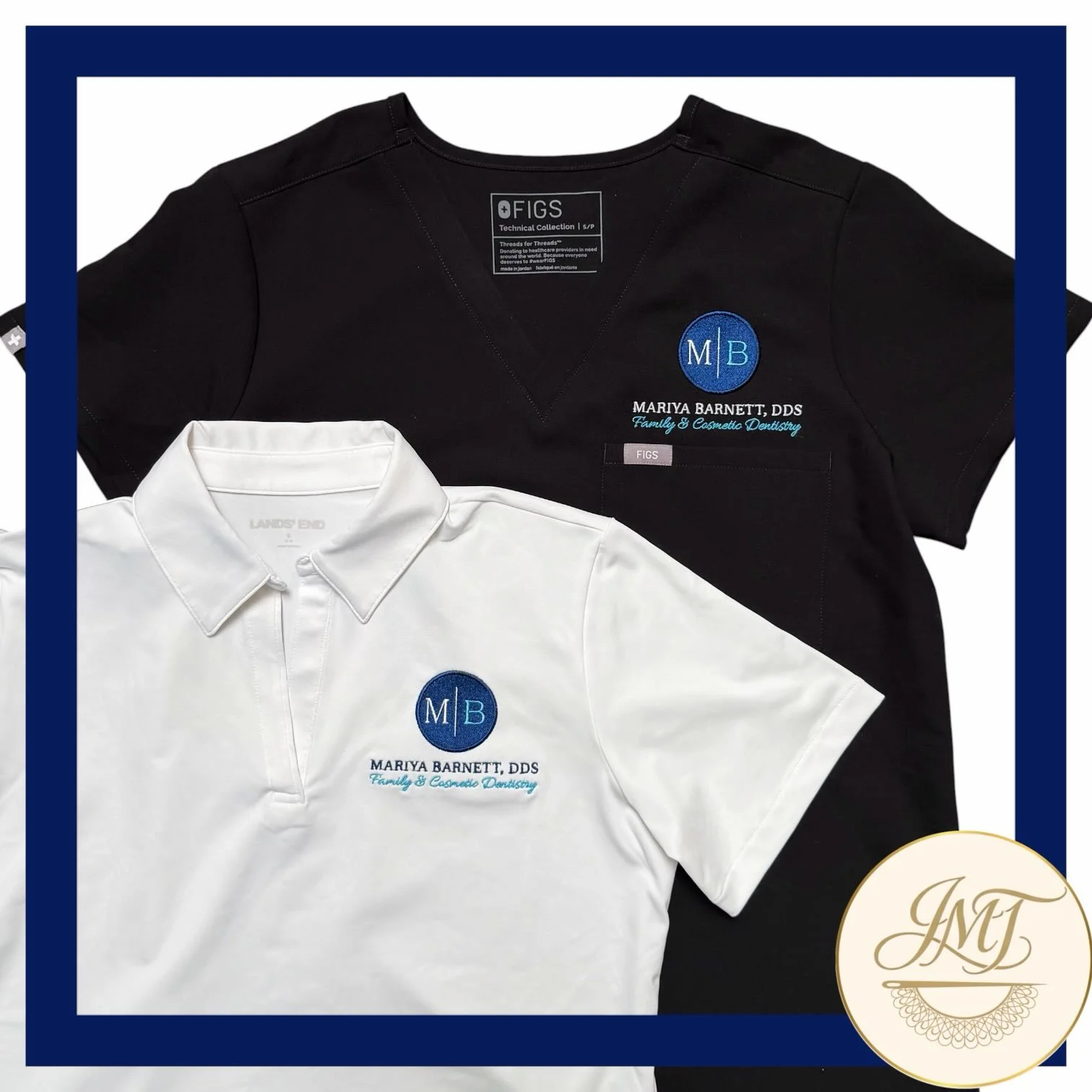 Do you work with small businesses and schools? Yes! Whether it&rsquo;s polos, scrub tops, hats, logo digitization services, etc. - I&rsquo;ve got you covered. 🪡🧵