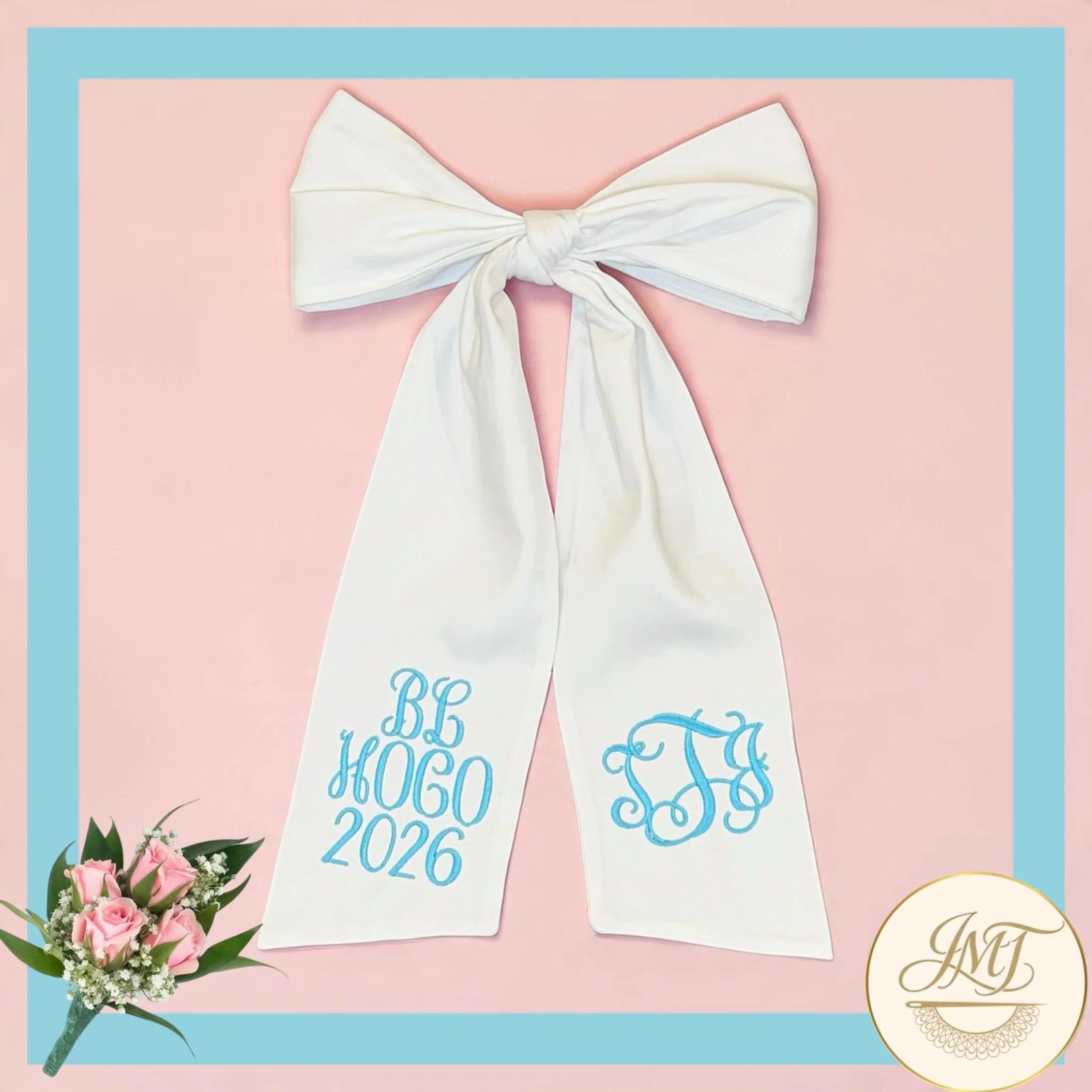 Cotton sateen bow sash for floral bouquets&hellip; no ribbon fraying and makes a perfect event keepsake. 💐🧵🪡