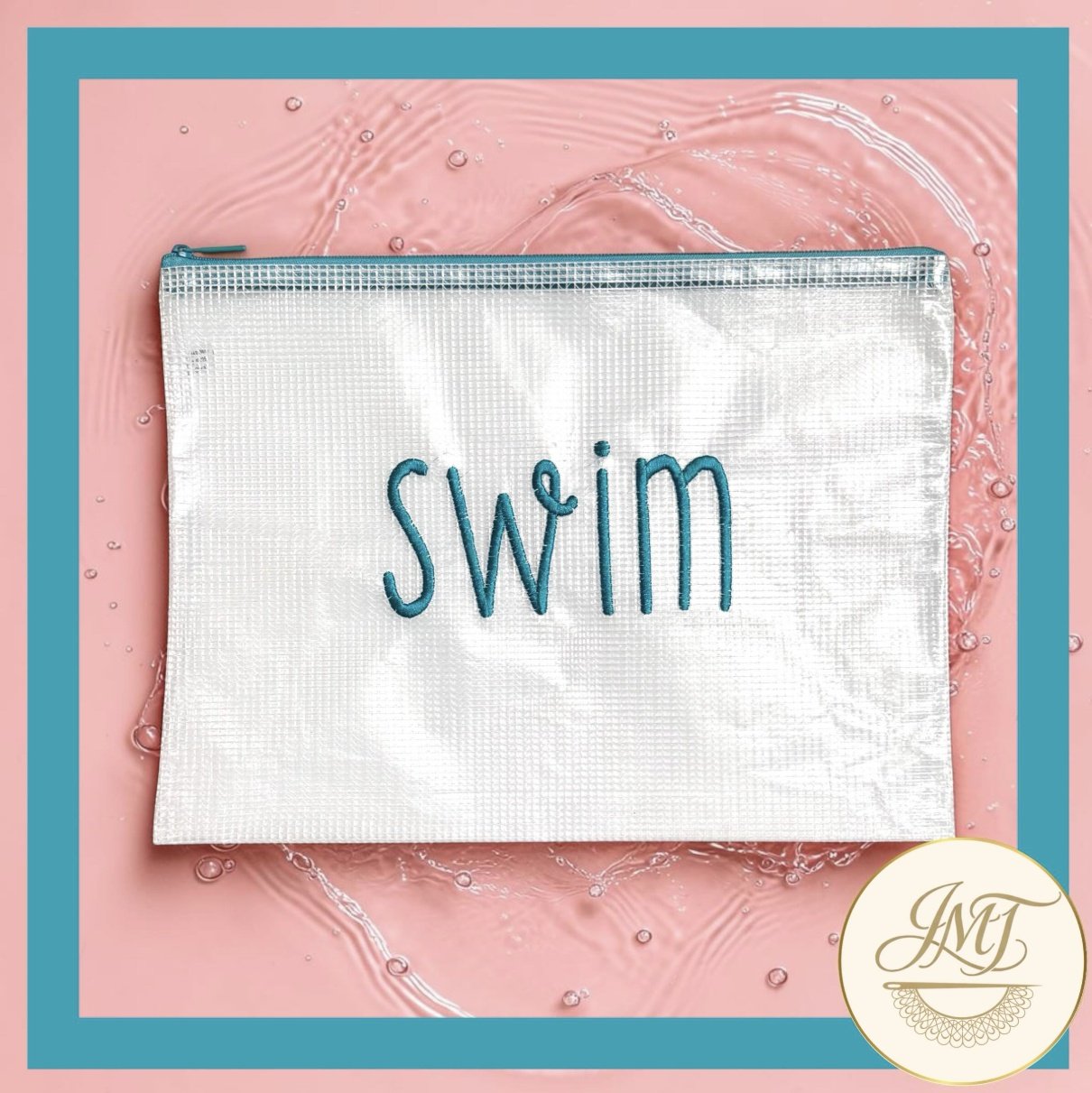 It doesn't have to be fabric. Some leather, nylon, vinyl, and plastic materials can be embroidered, too. 