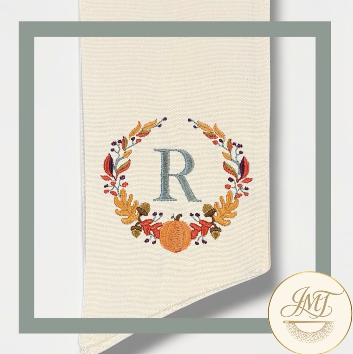The most popular design request -- the pumpkin leaf frame.
