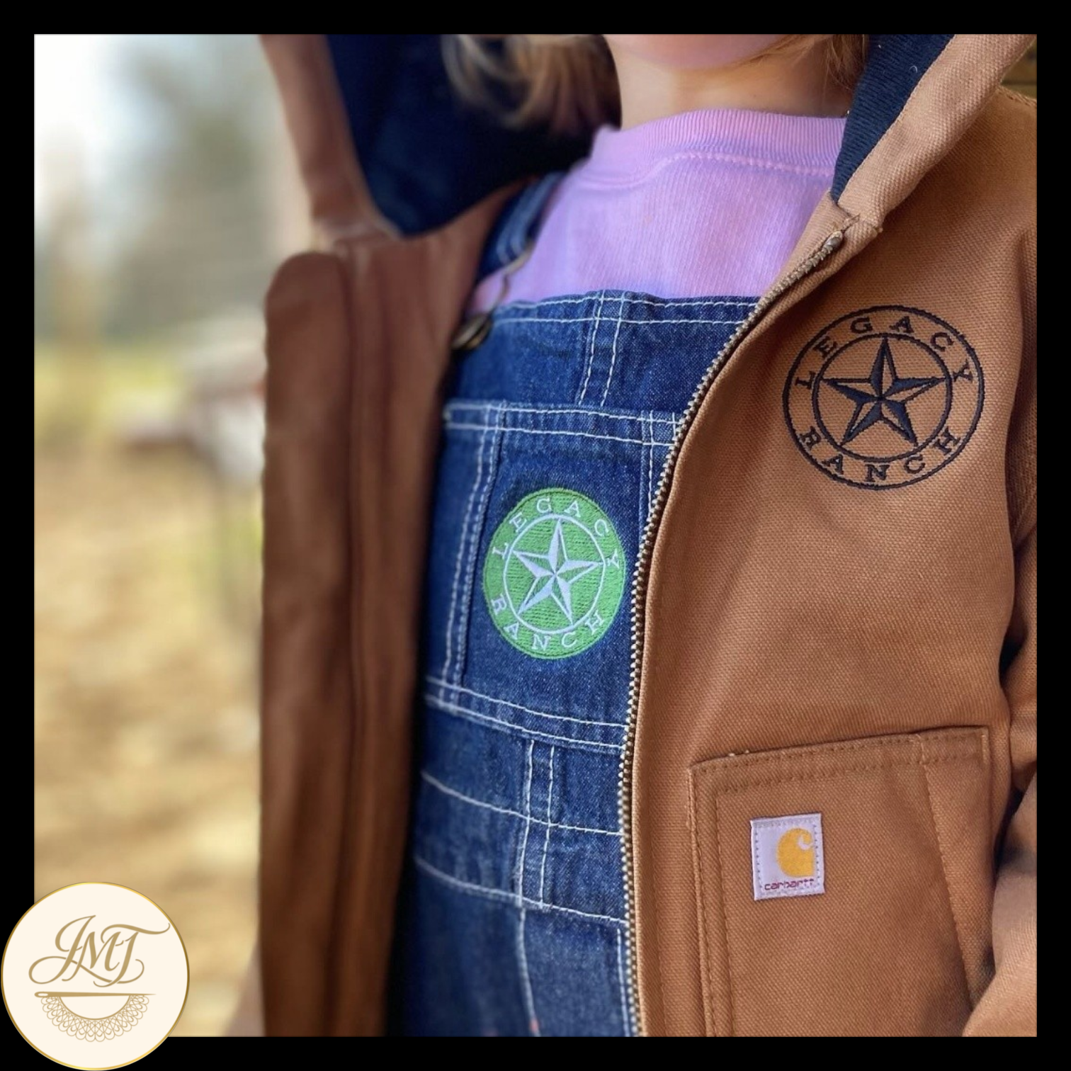 Even thick work jackets, like Carhartt jackets, can be embroidered. 