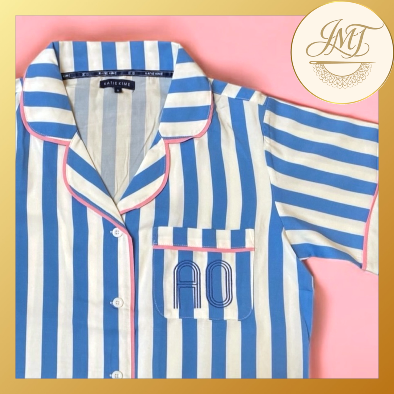 Give your PJs the luxe treatment with embroidered initials.