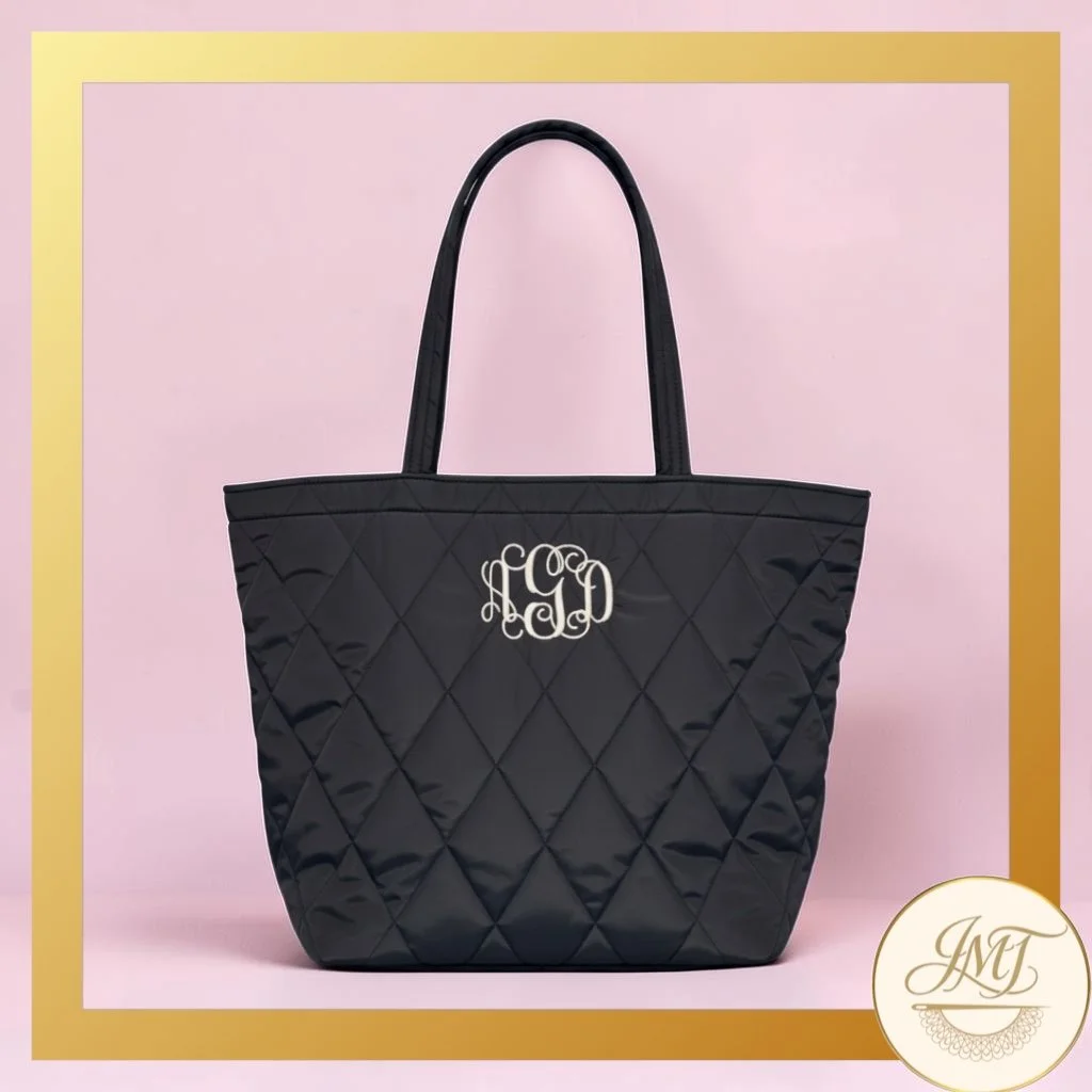 Classic monogramed tote bag.