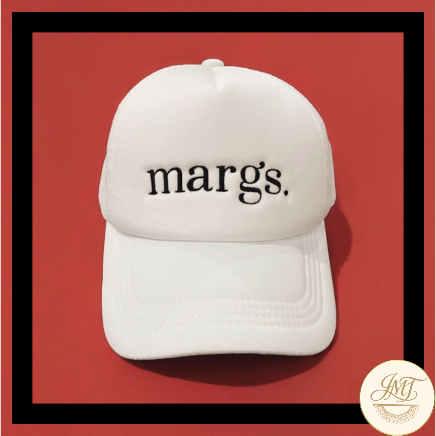 Foam hats are perfect for embroidery and easily found on Amazon.