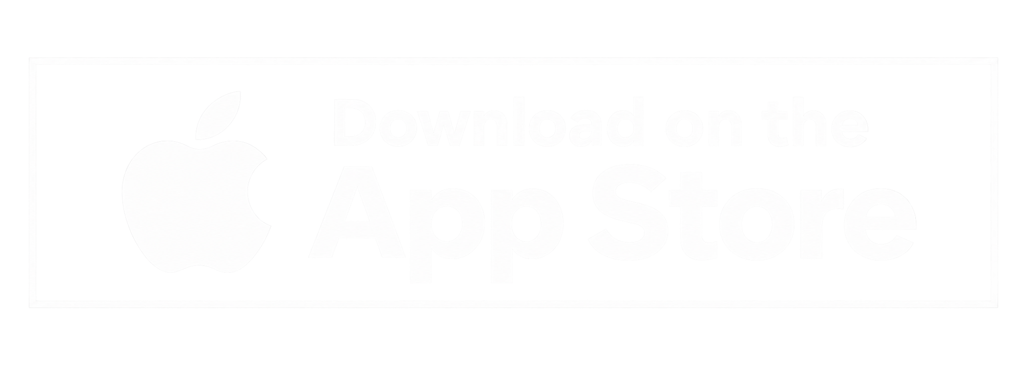 White banner with Apple logo and text that says 'Download on the App Store'.