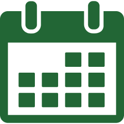 Green calendar icon with grid of date boxes.